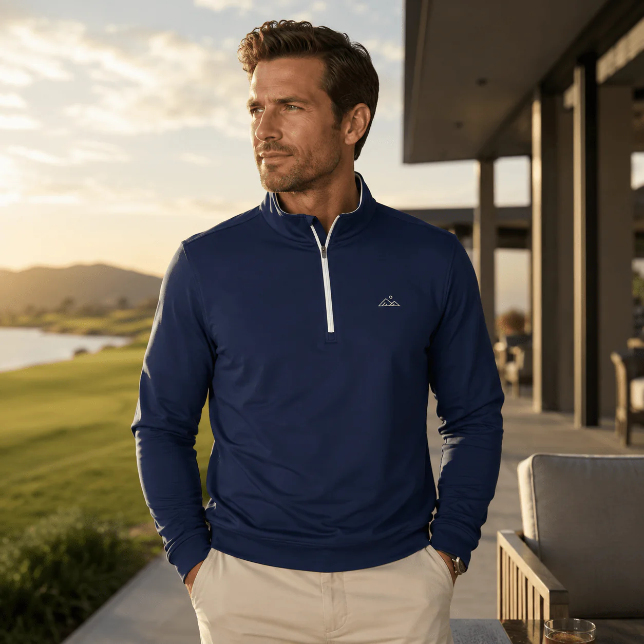 Zenith 1/4 Zip | Midnight Navy | Apex Apparel - Image 4